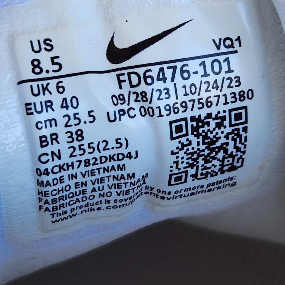 Nike "Downshifter 13" Running Shoe Athletic Sneaker White | Women's Size 8.5 - Picture 8 of 10